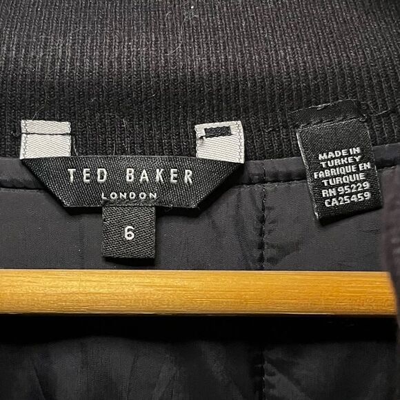 Ted Baker London Reversible Cotton/Nylon Jacket Black Mid-Weight EUC Size 6/2X - Picture 2 of 10